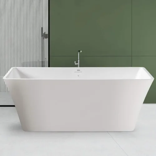 Miniatura 21 de FerdY Maui Bañera Independiente de 67" Elegante Bañera de Remojo Independiente, Blanco Brillante, Certificado cUPC, Conjunto de Drenaje y Drenaje