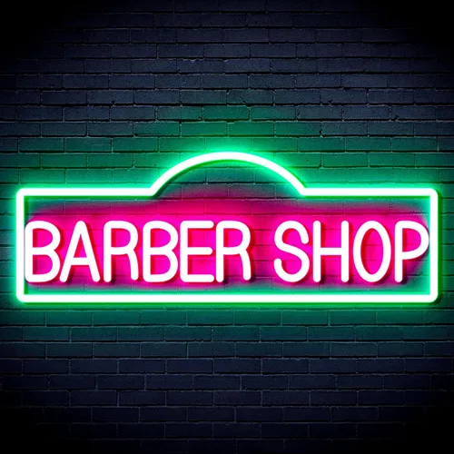 Miniatura 32 de ADVPRO Señal de neón LED de silicona flexible de Barber Shop - rojo y azul - st16s42-fnu0358-rb