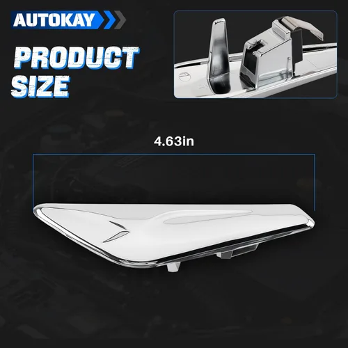 Miniatura 4 de AUTOKAY Guardabarros izquierdo del lado del conductor cromado emblema moldura para BMW X3 F25 X4 F26 2015-2017 guardabarros delantero cromado