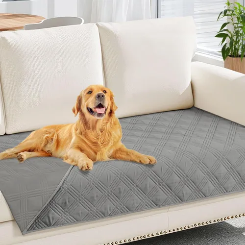Miniatura 101 de hyha Manta impermeable para perros, manta reversible para cama de mascotas, funda suave para sofá/sillón lavable para perros, fundas impermeables