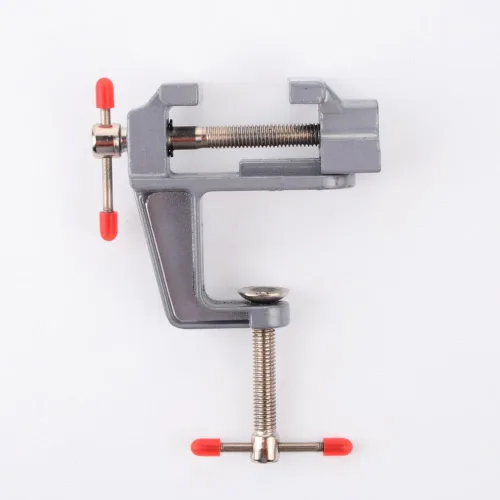 Miniatura 2 de Mini Tornillo de Banco Pequeña Abrazaderas de Mesa, Herramienta de Reparación para Manualidades (Rango de Ajuste: 0-3 cm)
