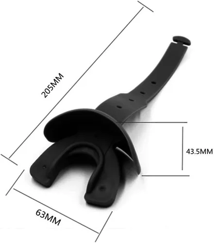 Miniatura 3 de Protector bucal de fútbol, doble protector con protección labial, incluye correa para casco (negro)