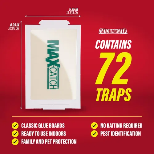 Miniatura 2 de Trampas de pegamento Catchmaster con aroma de mantequilla de cacahuete, para ratones o insectos, 72