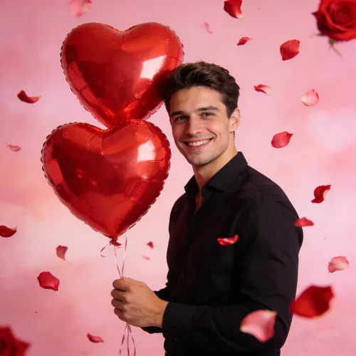 Miniatura 6 de 25 globos de Mylar en forma de corazón rojo de 18 pulgadas, decoración del día de San Valentín, decoración de fiesta de cumpleaños, boda