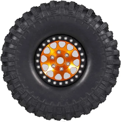 Miniatura 5 de GoolRC 4 neumáticos de goma RC Crawler de 1.9 pulgadas con borde de metal para 1/10 RC Rock Crawler Traxxas TRX-4 TRX-6 Axial Scx10 90046 RC4WD RC