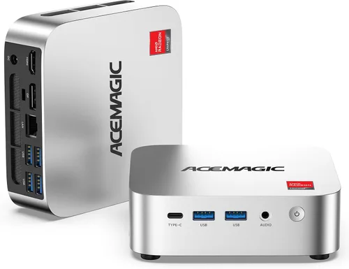 ACEMAGIC K1 Mini PC AMD Ryzen R2544 8GB DDR4 256GB SSD Mini computadoras (Turbo 3.7GHz), Win 11 Pro Radeon 4K Triple Display Computadoras de