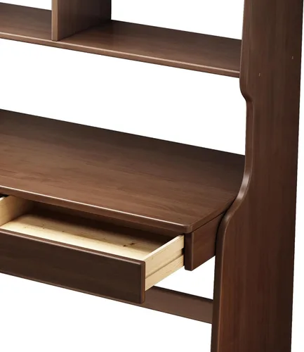 Miniatura 6 de Escritorio para niños, mesa para niños con cajones y estantería, escritorio de madera para niños, estación de trabajo de computadora de aprendizaje