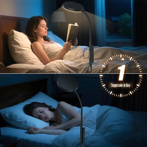 Miniatura 7 de PACOVY Lámpara de Pie, Lámparas de Pie de Altura Ajustable para Sala de Estar Dormitorio, 120 LED Súper Brillante Lámpara de Pie con Control Remoto