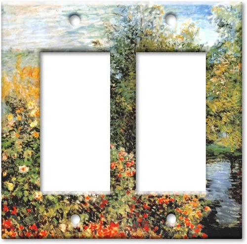 Miniatura 11 de Art Plates - Monet: Stiller Winkle - Placa decorativa de pared de metal con palanca de 1 banda - Cubierta de placa de interruptor de luz de una