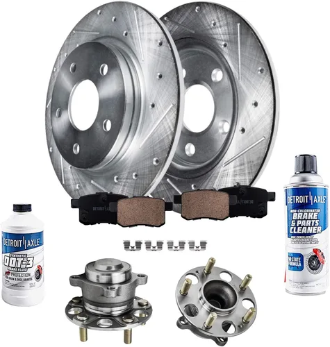 Miniatura 45 de Detroit Axle - Kit de freno delantero para Ford Explorer Mercury Mountaineer 2002-2005 Bujes de rodamiento de rueda perforados y ranurados rotores