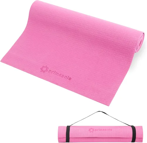 Miniatura 17 de Esterilla de yoga Primasole con correa de transporte para yoga, pilates, fitness y ejercicios en el suelo en casa y gimnasio, antideslizante, 9 gris