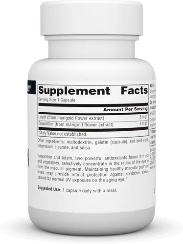 Miniatura 2 de Source Naturals Zeaxantina con luteína, soporte ocular antioxidante* - 10 mg - 30 Cápsulas