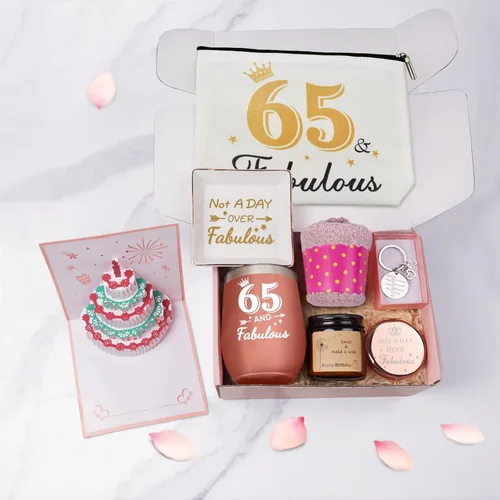 Miniatura 2 de Regalos de cumpleaños 65 para mujeres, regalos de feliz cumpleaños 65 para su mejor amiga, mamá, hermana, esposa que cumple 65 años, regalo