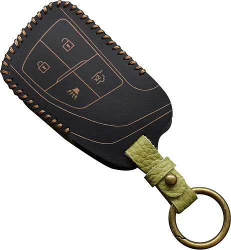 Miniatura 10 de Funda inteligente de cuero genuino para llavero compatible con Silverado Sierra Equinox Acadia 2021-2024