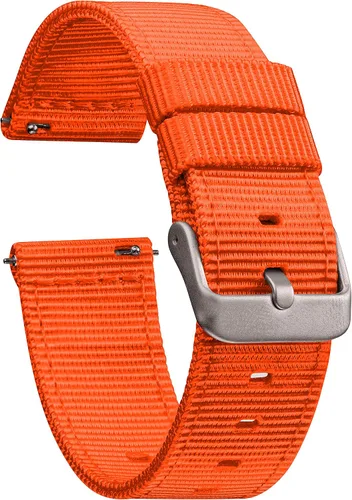 Miniatura 16 de GadgetWraps Correa de reloj de nailon con pasadores de liberación rápida compatible con Gizmo Watch, Samsung, verde esmeralda guijarro, 0.787 in