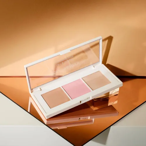 Miniatura 6 de FLOWER BEAUTY By Drew Barrymore Lift & Sculpt - Paleta de contorno + rubor + resaltado - polvo cremoso + mezclable (claro a mediano)