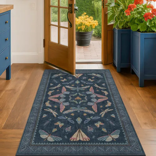 Miniatura 108 de Hazo Haus Alfombra de Baño Bohemia Lavable 2x3, Alfombras Pequeñas para Cocina, Tocador, Puerta Principal Entrada Interior, Antideslizante Pelo Bajo