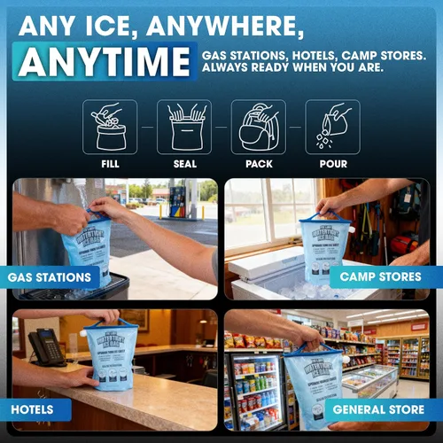 Miniatura 3 de Bolsa de Hielo Grande a Prueba de Fugas. Paquete de Hielo Reutilizable para Enfriador - Paquetes de Hielo Instantáneos de Larga Duración