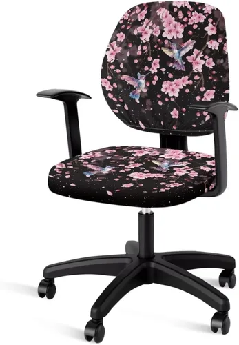 Miniatura 34 de Talayituse - Funda para silla de oficina o computadora con estampado de estrellas de playa, funda de asiento dividida elástica, extraíble y lavable