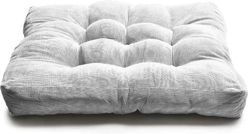Miniatura 12 de LANITI Cojines de suelo extra grandes de 24 pulgadas para adultos, meditación cuadrada, máxima comodidad, almohadas de gran tamaño para cojín