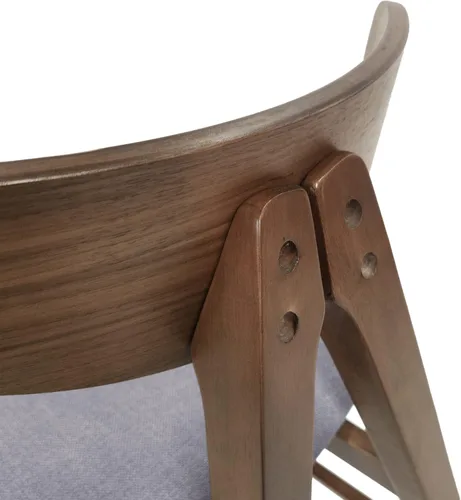 Miniatura 7 de Christopher Knight Home Stocker - Sillas de comedor tapizadas, color gris oscuro/nogal (juego de 2)