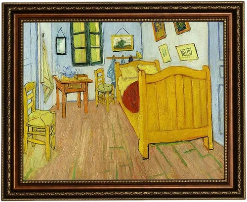 Miniatura 50 de ELITEART -Noche estrellada sobre el ródano por Vincent Van Gogh Giclée Art Canvas Prints- Tamaño del marco: 28 x 35 pulgadas