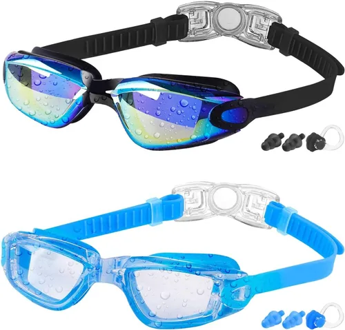 Miniatura 8 de COOLOO - Gafas de natación para niños, paquetes de 2 gafas de natación para niños y niñas de 4 a 16 años