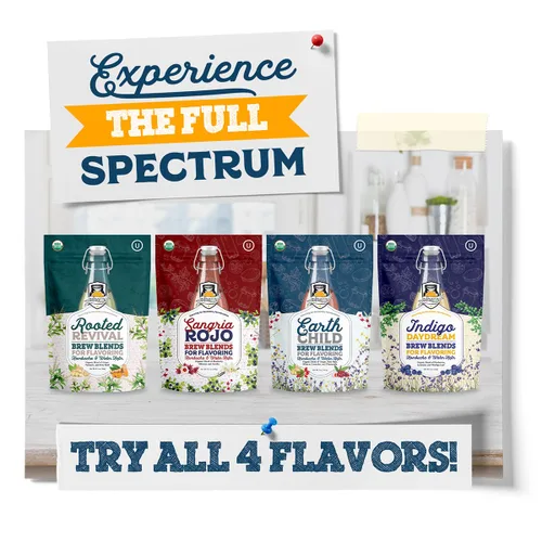 Miniatura 2 de Indigo Daydream Brew Blend – 4 onzas – Sabor de lavanda y arándanos para kombucha y kéfir de agua – Añade notas florales suaves y dulzura de bayas a