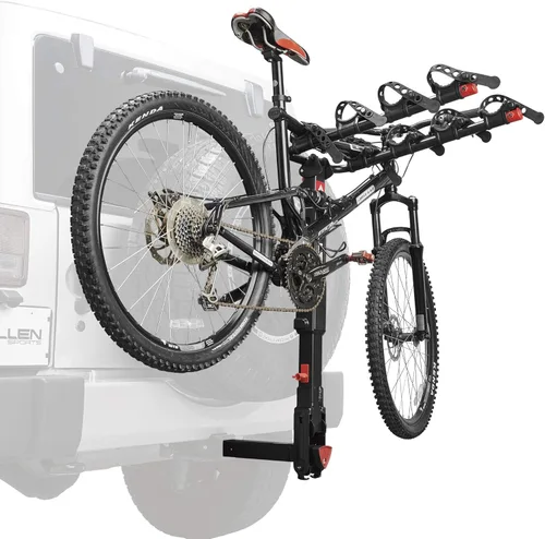 Miniatura 4 de Allen Sports Premier - Portabicicletas con bloqueo de liberación rápida para 4 bicicletas para enganche de 2 pulgadas en vehículos con neumático