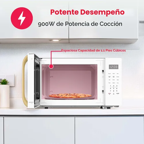 Miniatura 5 de FRIGIDAIRE Microondas retro de 1.05 pies cúbicos, oro blanco