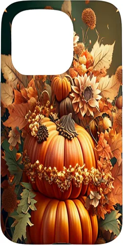 Miniatura 14 de Funda para iPhone 13 Pro Max con diseño de hojas otoñales y calabazas
