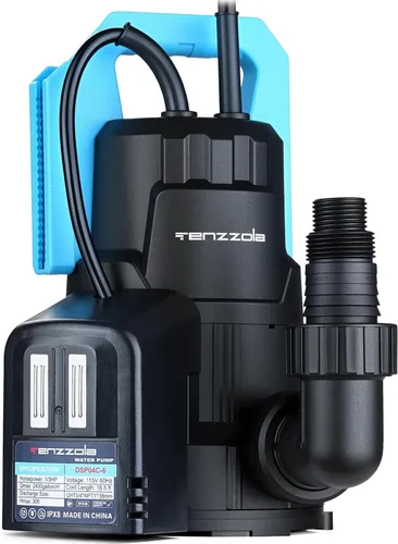 Miniatura 9 de Bomba de sumidero sumergible, bomba de agua termoplástica portátil, bomba de transferencia de agua eléctrica con cable de 16.4 pies para piscina