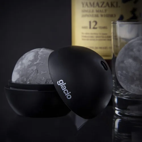 Miniatura 4 de Moldes redondos para cubitos de hielo – Máquina grande para hacer bolas de hielo de whisky Molde de esfera de silicona sin BPA para cócteles Negro