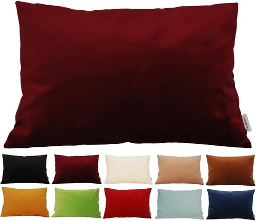 Miniatura 25 de TangDepot - Funda de almohada lisa de terciopelo, funda de cojín supersuave de lujo, muchas opciones de colores y tamaños