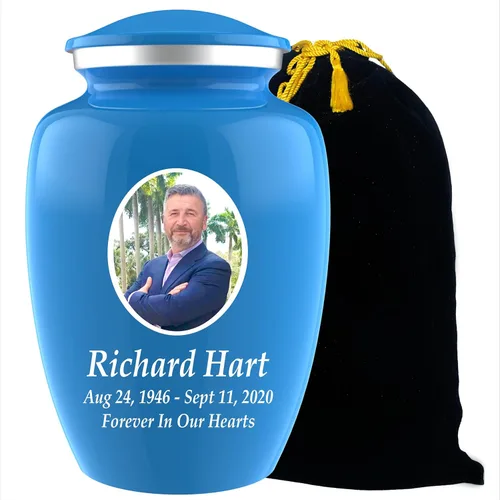 Urnas de cremación con fotos personalizadas para cenizas adultas, hombres y mujeres, Urnas funerarias personalizadas de 200 libras para cenizas