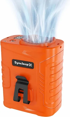 Miniatura 11 de Ventilador de cintura, ventilador recargable de clip de cinturón de 10000 mAh, flujo de aire turbo de 59 pies/s, 18500 rpm, 6 velocidades, hasta 35