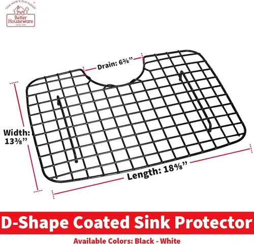 Miniatura 2 de Better Houseware Protector de fregadero en forma de D - Negro