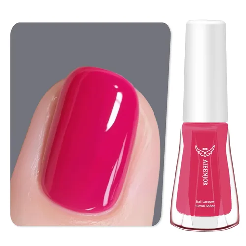 Miniatura 16 de Esmalte de uñas negro, esmalte de uñas de secado rápido, sin rayas, esmalte de uñas de larga duración para uñas de boda de otoño, manicura acogedora
