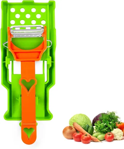Juego de utensilios de cocina multifuncionales, pelador multifuncional 3 en 1, pelador de una sola hoja, exprimidor de limón, pelador de patatas,