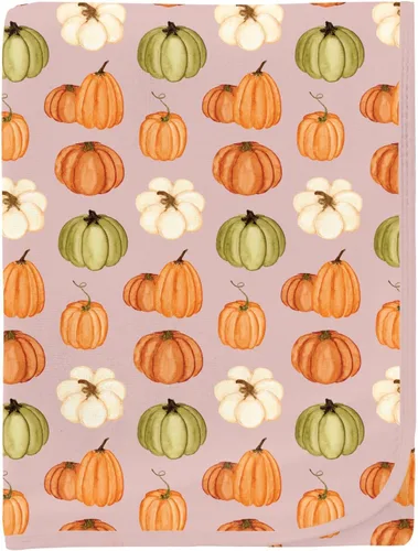 Miniatura 6 de KicKee - Mantas para envolver con estampado, manta suave y sedosa para bebé, 40 x 29 pulgadas (Aloe Pumpkin Spice - Talla única)