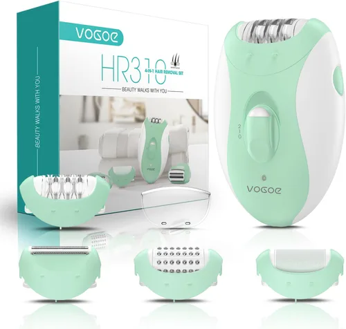 VOGOE Depiladora para mujer, depiladora inalámbrica para mujeres, depiladora eléctrica 4 en 1, 2 velocidades y 21 pinzas para cara, piernas, brazos,