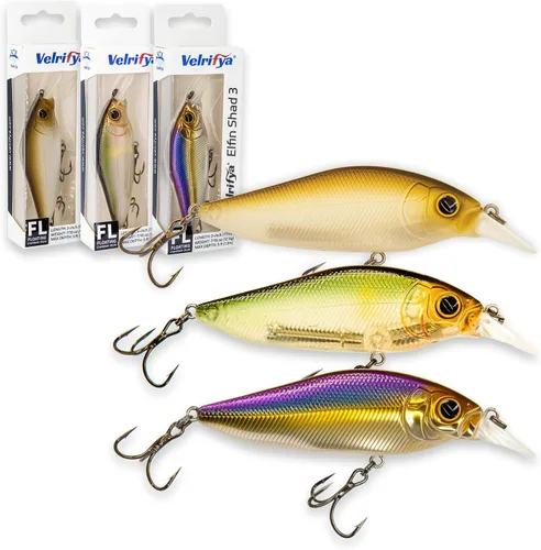 Miniatura 13 de Crankbaits/Jerkbait híbrido para pesca de lubina, buceo poco profundo, manivela para lucio, agua fría para pesca de invierno y primavera, para agua