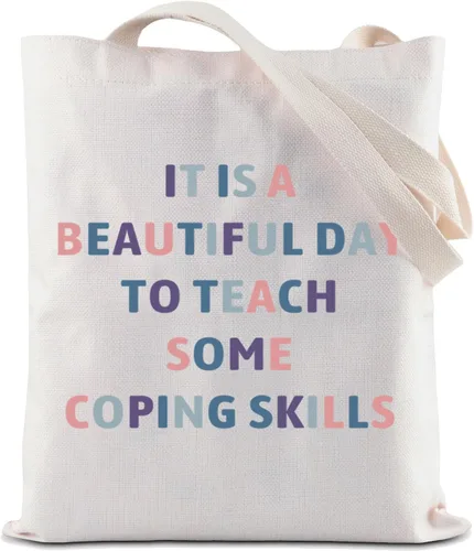 Miniatura 7 de ZJXHPO Bolsa de cosméticos de consejero Es un día asombroso para enseñar algunas habilidades de afrontamiento, maquillaje con cremallera, bolsa