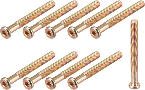 Miniatura 7 de METALLIXITY Tornillos de máquina de cabeza hexagonal (M6 x 2.559 in), 15 unidades, tornillos de media rosca de acero al carbono, para maquinaria