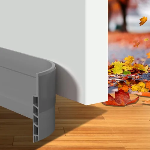 Miniatura 8 de Suptikes Paquete de 2 Topes de Corriente de Aire para Puerta, Barrido de Puerta para Puertas Exteriores e Interiores, Sello Inferior de Puerta Blanco