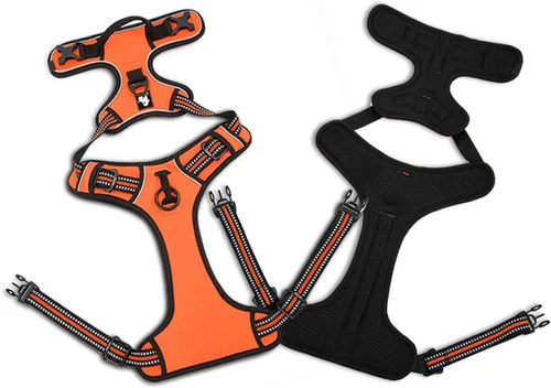 Miniatura 3 de WINHYEPET Arnés de perro de amor extra reflectante para perros pequeños, medianos y grandes, ajustable para correr, caminar, chaleco de malla suave