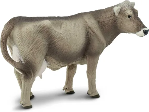 Miniatura 5 de Safari Ltd. Figura de vaca suiza marrón – Figura detallada de plástico de 5.25 pulgadas – Divertido juguete educativo para niños, niñas y niños a