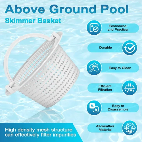 Miniatura 6 de SPX1091C - Cesta para desnatadora de piscina sobre el suelo para Hayward Pentair SP1091WM, cesta de filtro de piscina compatible con HydroSkim