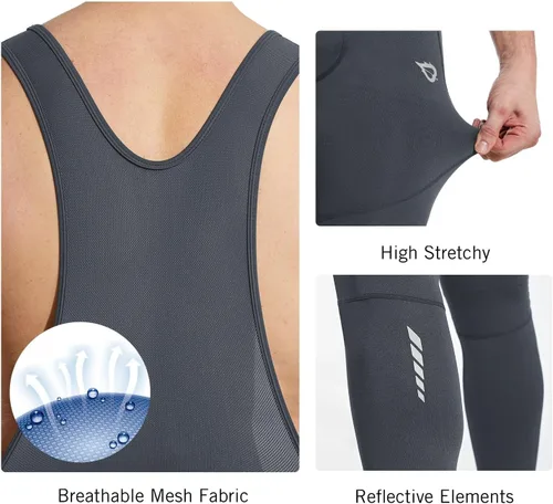 Miniatura 4 de BALEAF Pantalones de ciclismo de invierno para hombre, con acolchado 4D, térmicas, resistentes al agua, para ciclismo, para clima frío, bolsillos