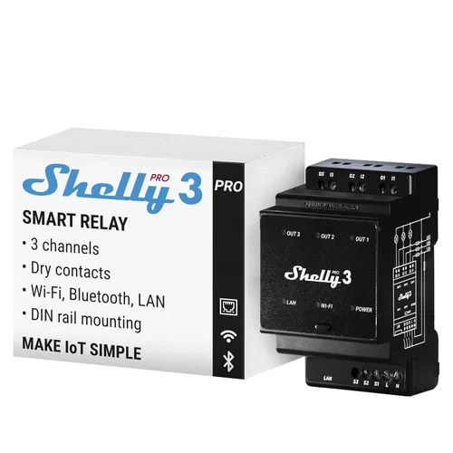 Miniatura 13 de Shelly Pro 2 Wi-Fi y LAN, Relé inteligente de 2 canales Automatización del hogar y de instalaciones Compatible con Alexa y Google Home